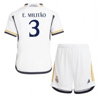 Camiseta Real Madrid Eder Militao #3 Primera Equipación Replica 2023-24 para niños mangas cortas (+ Pantalones cortos)